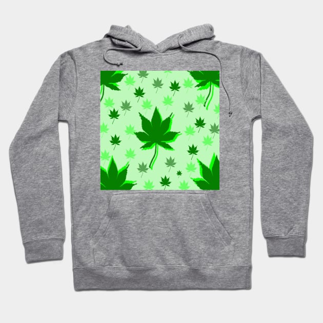 green leaves pattern design background Hoodie by Artistic_st